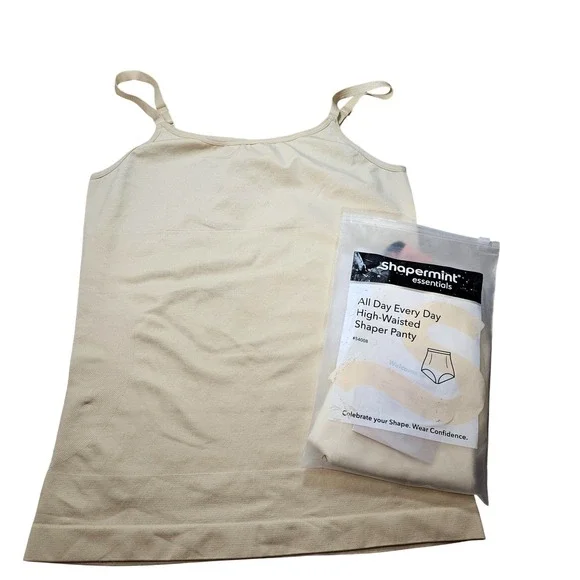 Shapermint Empetua Shapewear All Day Cami XXL/3XL High Waisted Panty‎ 2pc lot - Picture 2 of 6